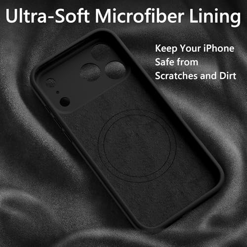 Anti-Scratch Microfiber Lining Full Cover Silicone Magnetic Phone Case for 17 Pro