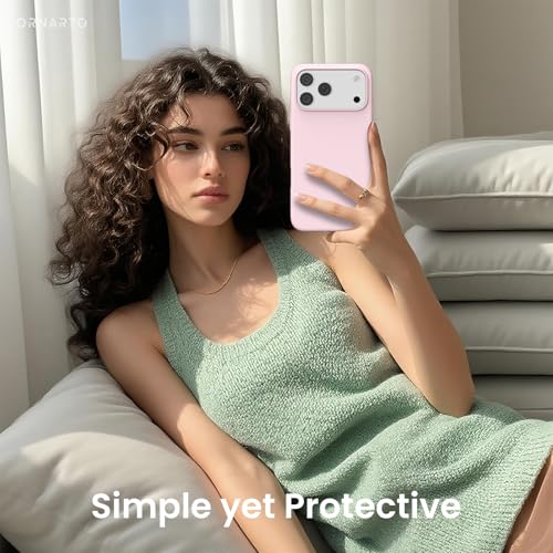 Slim Liquid Silicone 3 Layers Soft Gel Rubber Shockproof Protective Cover with Anti-Scratch Microfiber Lining for 17 Pro Max