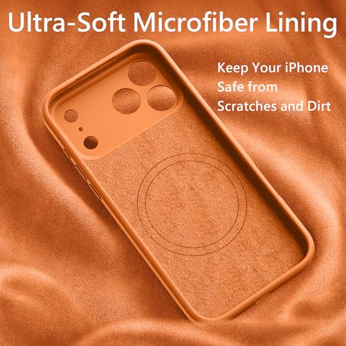 Anti-Scratch Microfiber Lining Classic Liquid Silicone Magnetic Mobile Phone Case for 17 Pro Max