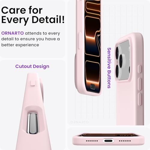 Slim Liquid Silicone 3 Layers Soft Gel Rubber Shockproof Protective Cover with Anti-Scratch Microfiber Lining for 17 Pro Max