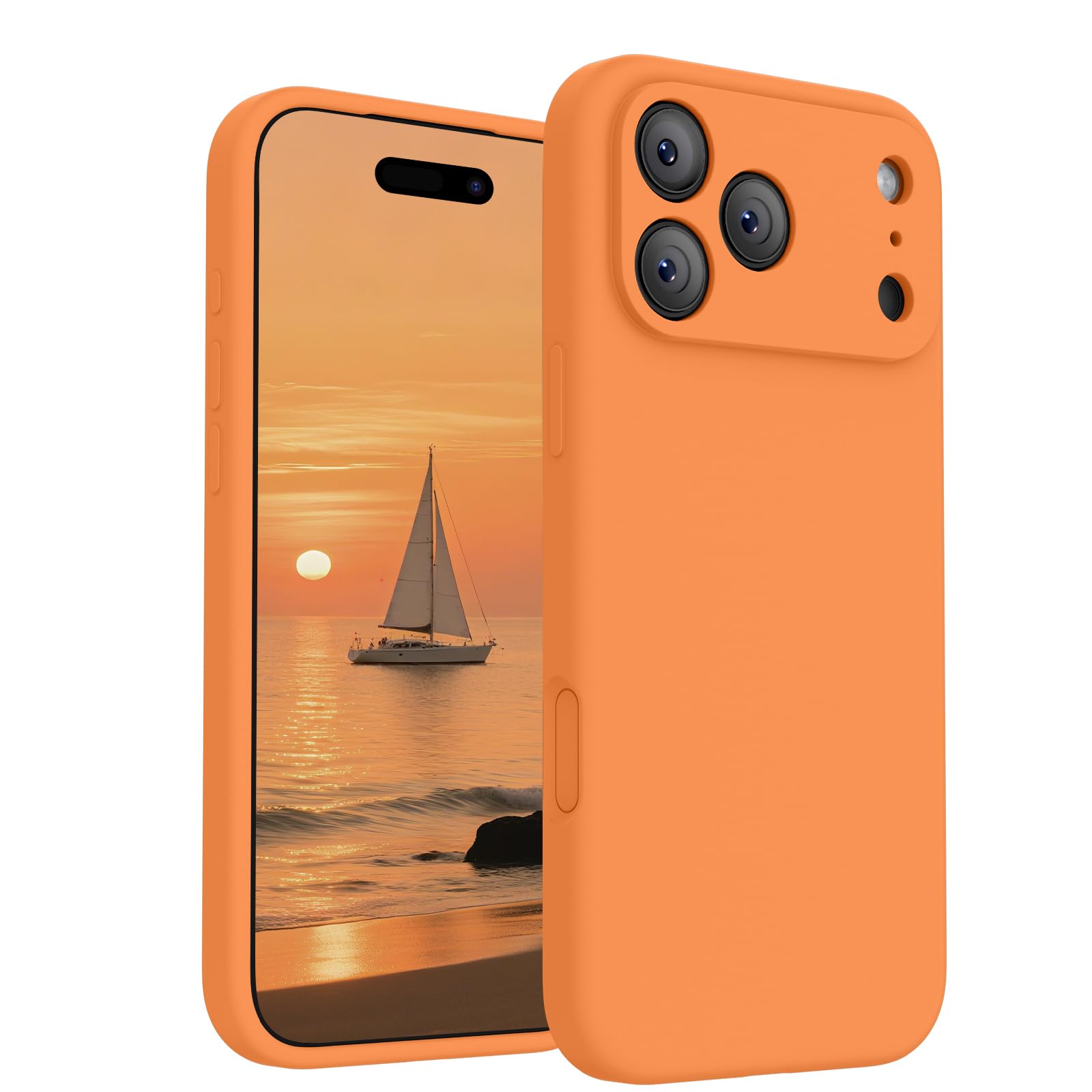 Anti-Scratch Microfiber Lining Full Cover Silicone Magnetic Phone Case for 17 Pro