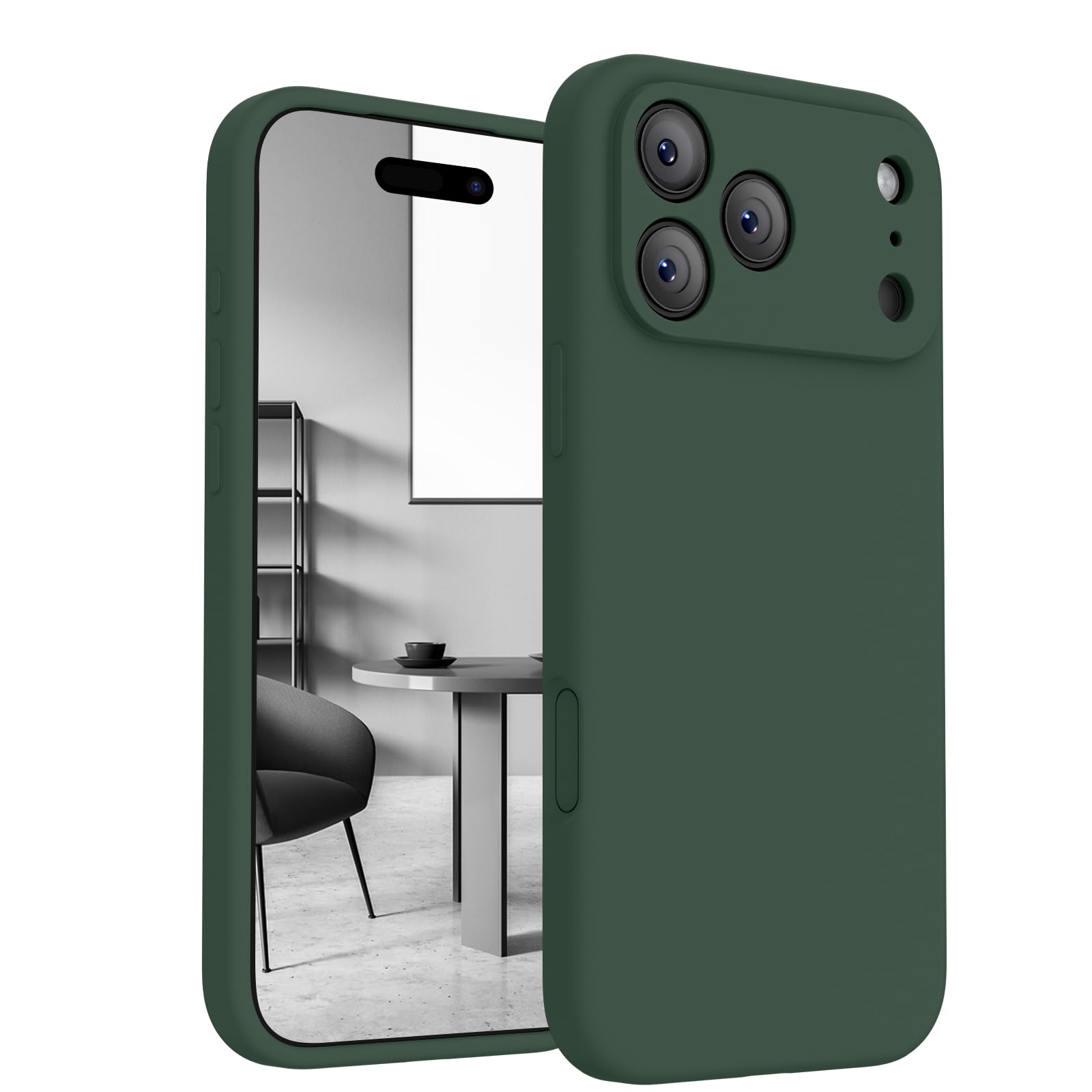 Anti-Scratch Microfiber Lining Full Cover Silicone Magnetic Phone Case for 17 Pro