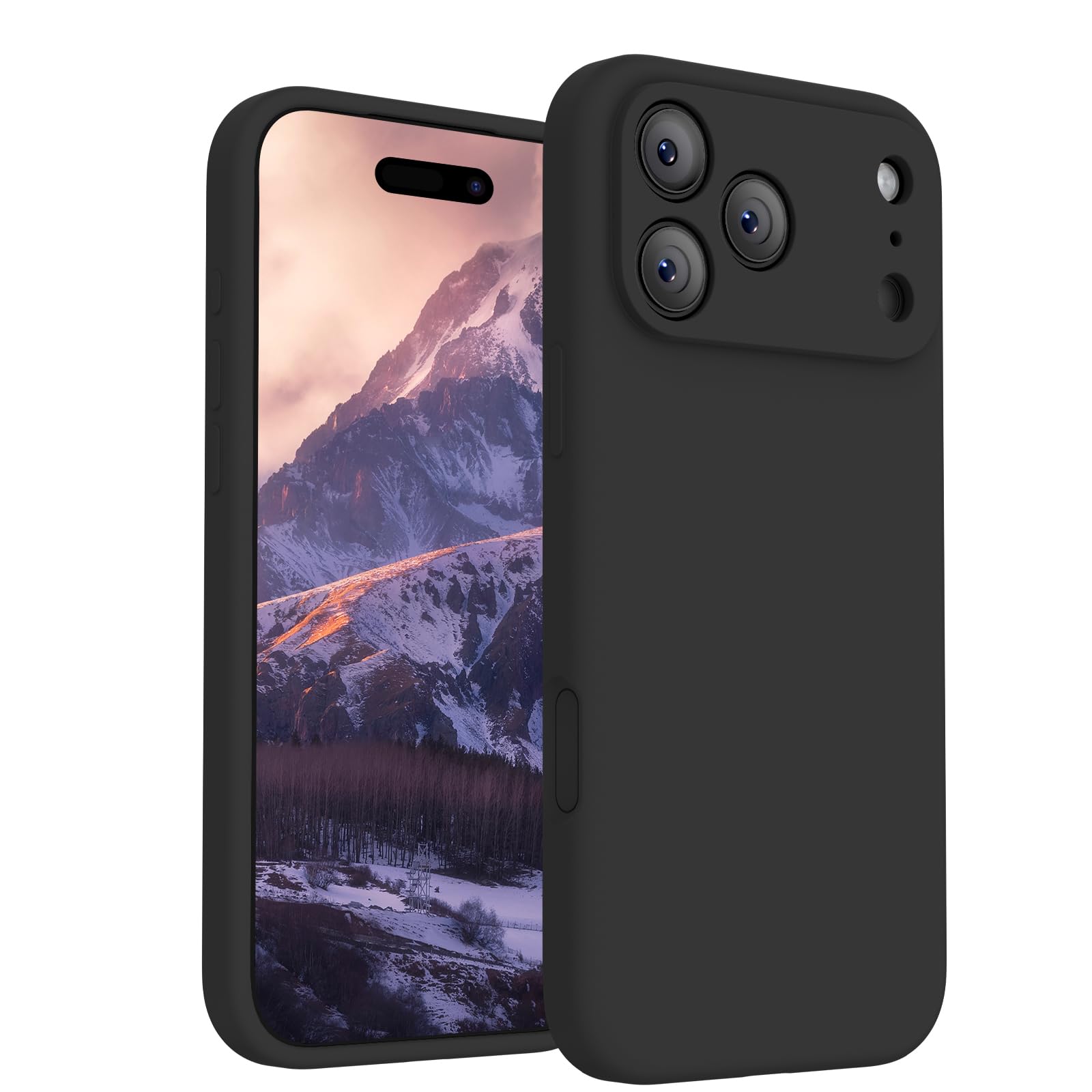 Anti-Scratch Microfiber Lining Classic Liquid Silicone Magnetic Mobile Phone Case for 17 Pro Max